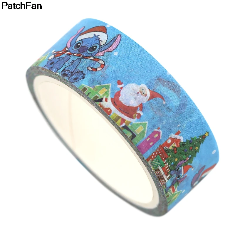 Patchfan стежок мультфильм DIY Скрапбукинг липкий клей Васи бумага маскирующая лента печатные узоры наклейки A2682