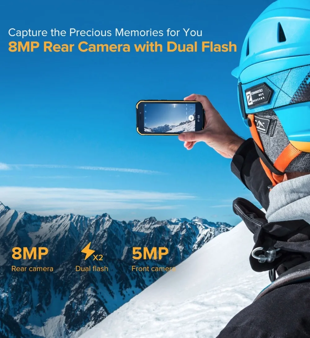Ulefone Armor X6 IP68 прочный водонепроницаемый мобильный телефон " Android 9,0 MTK6580A/W четырехъядерный 2 ГБ+ 16 Гб Face ID 4000 мАч 3g смартфон