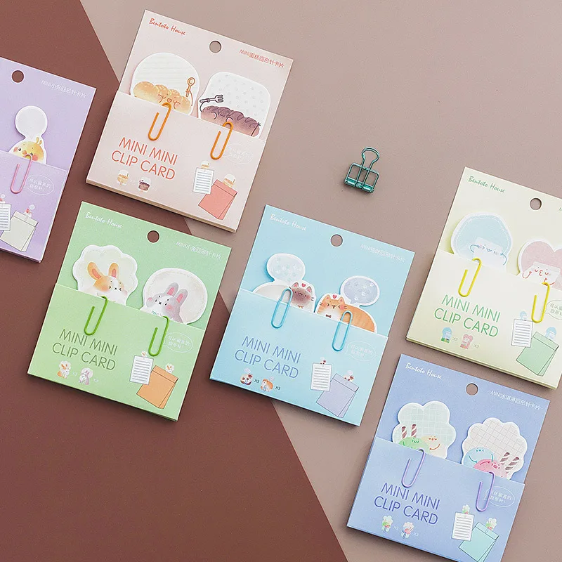 2 шт./упак. с рисунком Кот птица кролик закладки для книги милые папки-скоросшивателя блокнот Примечания письмо Бумага зажим для школьных принадлежностей