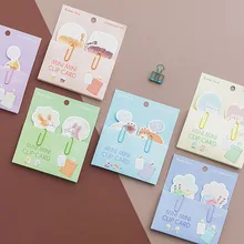 2 шт./упак. с рисунком Кот птица кролик закладки для книги милые папки-скоросшивателя блокнот Примечания письмо Бумага зажим для школьных принадлежностей