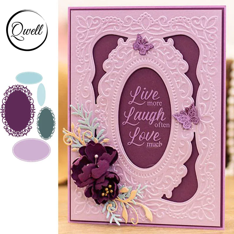

QWELL Circle Frame Vintage Lace Metal Cutting Dies for Scrapbooking and Card Making Paper Embossing Craft New 2019 die cuts