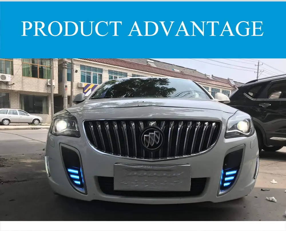 Светодиодный фонарь дневного света для Buick Regal GS 2012- высокой яркости светодиодный DRL направляющий светодиодный противотуманный фонарь с поворотным сигналом, 1 Pai