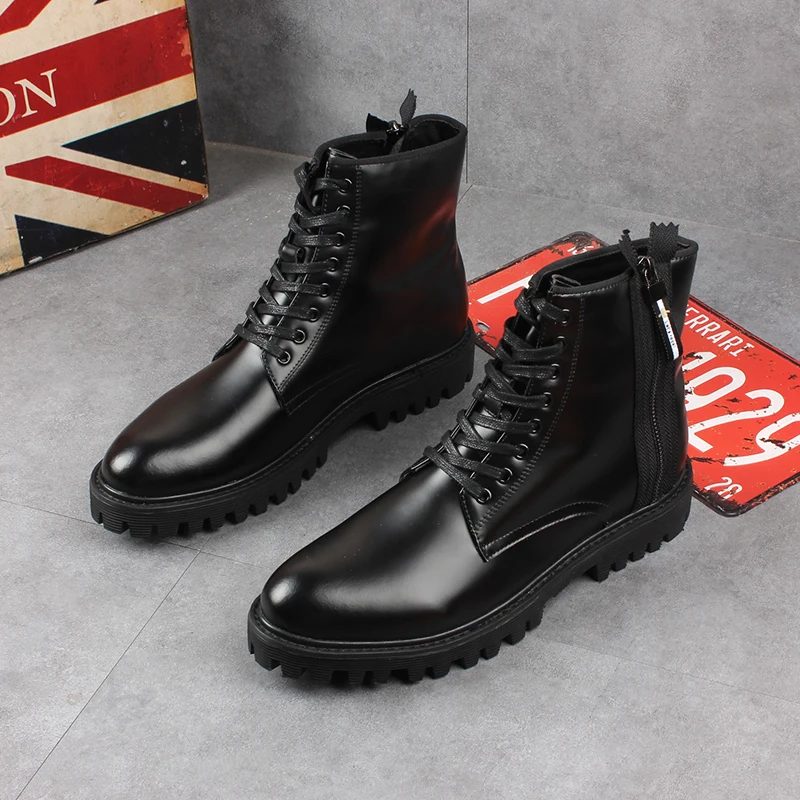 british-style-men's-fashion-cowboy-boots-black-red-platform-shoes-spring-autumn-handsome-original-leather-boot-short-botas-mans