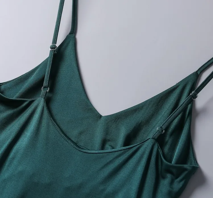 Sleepwear Women Natural Mulberry Silk Knitted Full Slip Chemise Sexy Side Slit Nightdress Nightgown women sleep nightgown