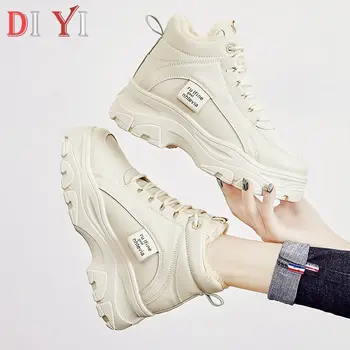 

Martin Shoes for Women Warm Platform Winter Boots Woman 2020 Lace Up Plush Snow Shoes Women Warmest Flat Cotton Boot Boats E01