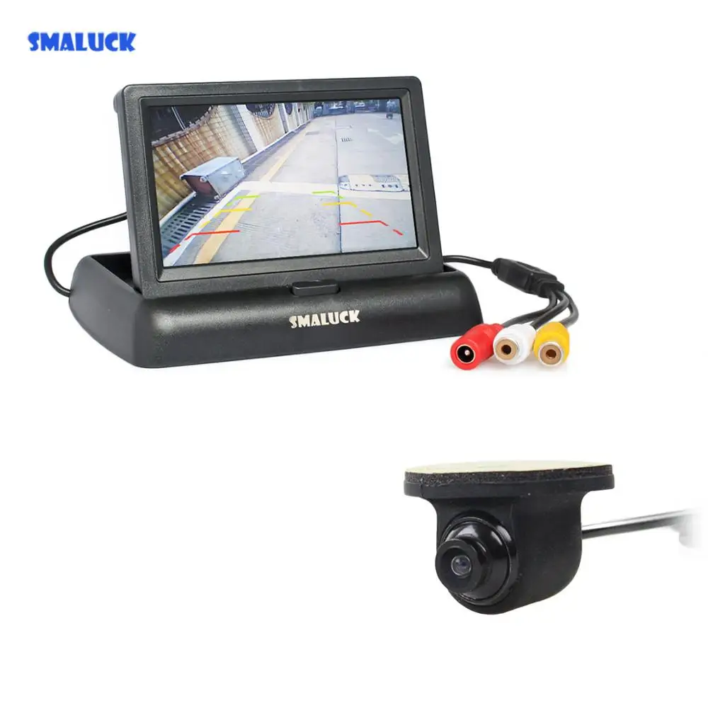 

SMALUCK 4.3" Car Reversing Camera Car Monitor LCD Display HD Car Rear View Camera for Rear / Front / Side View