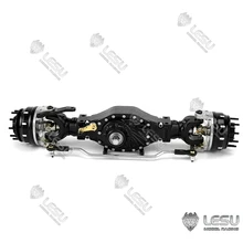 Lesu redução da roda de metal eixo dianteiro diferencial 1/14 rc tamiya caminhão trator diy dumper modelo