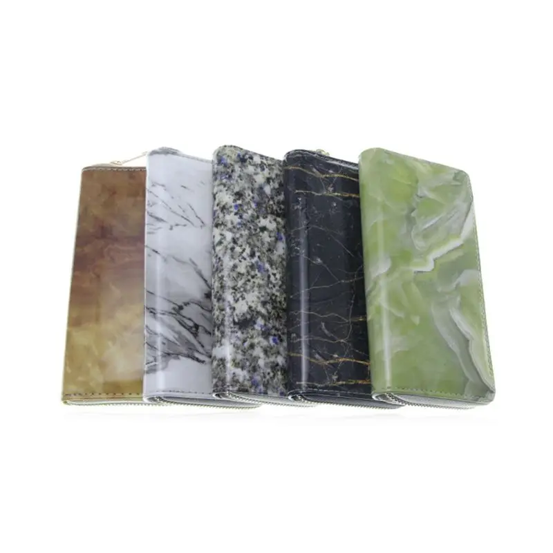 

Womens Long Wallet PU Leather Printed Zip Around Purse Case Card Holder X5XA