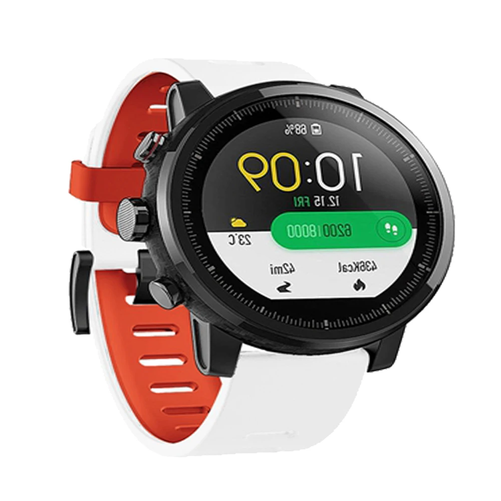 White inside red 22 мм спортивный силиконовый ремешок для Xiaomi Huami Amazfit Bip BIT PACE Lite Молодежные умные часы сменный ремешок умные часы - Цвет: White inside red