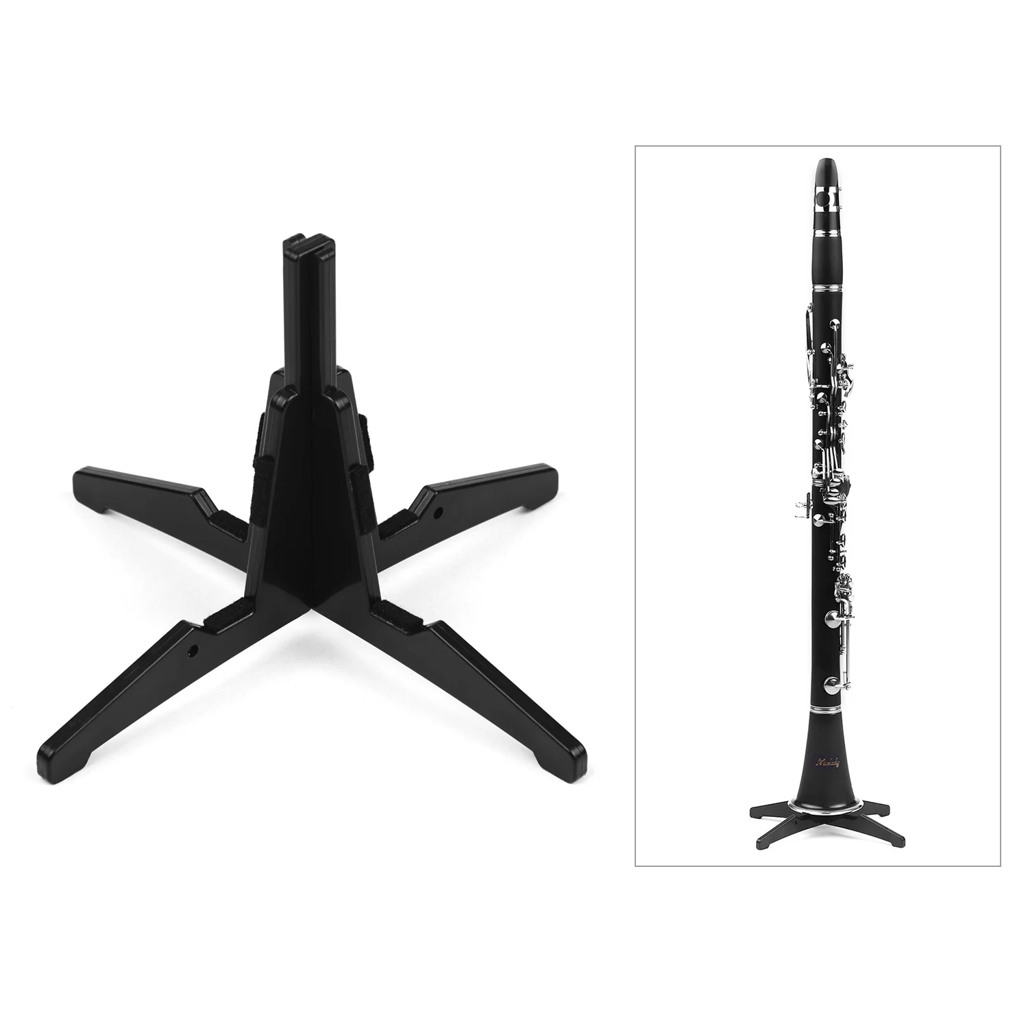 

Wind Instrument Tripod Detachable Clarinet Stand Holder Support Portable Lighweight Plastic Material Wind Instrument Bracket