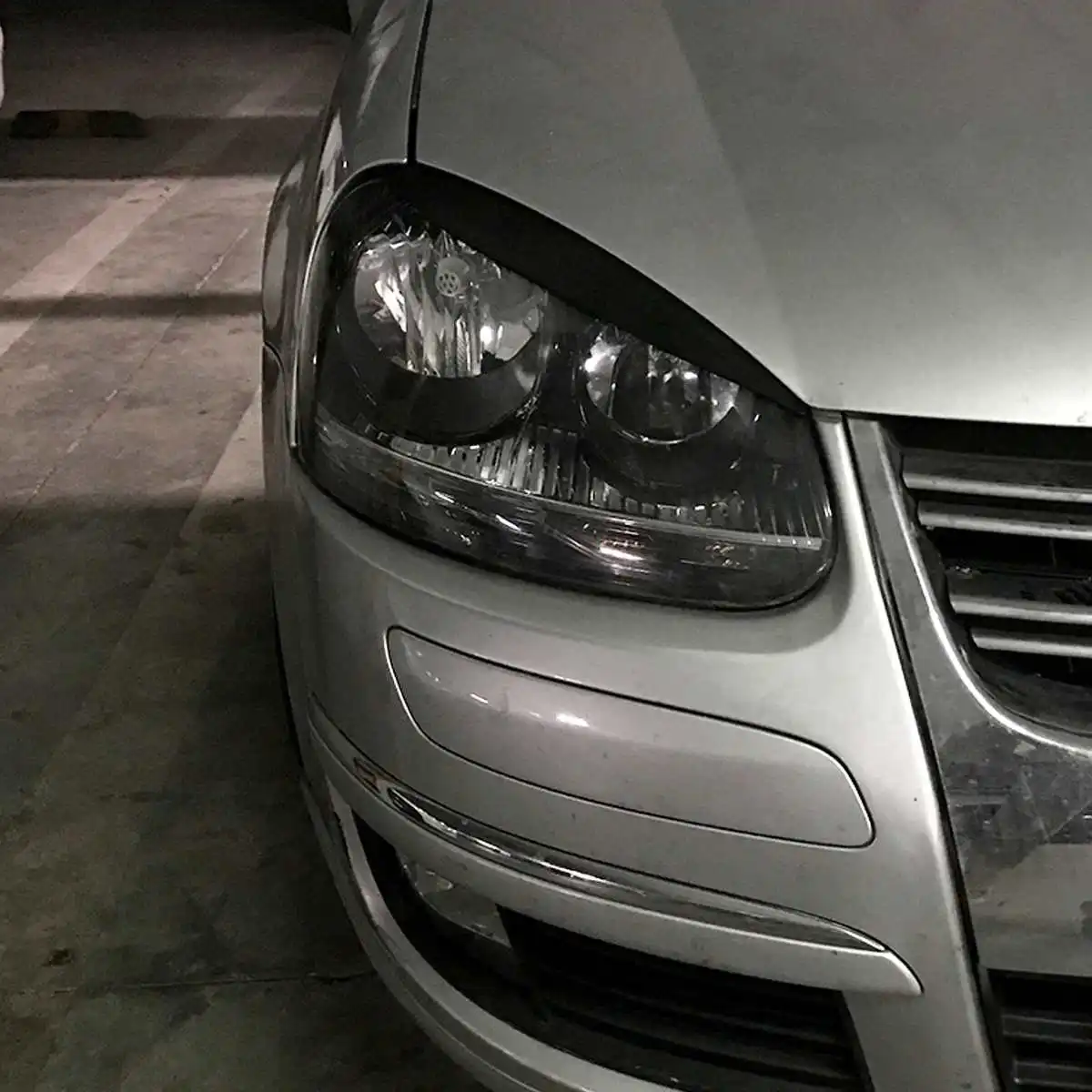 Пара фар для бровей Веки хромированная Накладка для Volkswagen для VW GOLF MK5 GTI R 2005 2006 2007 CarbonLook/GlossBlack