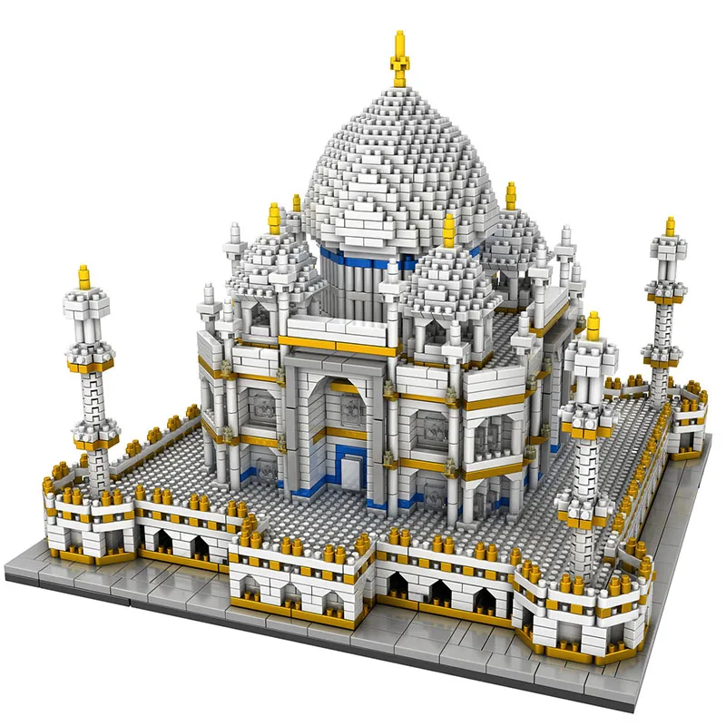 3950 шт. Мини Строительные блоки городская архитектура Land marks Taj Mahal дворца кирпичи 3D модель игрушки для детей Рождественский подарок