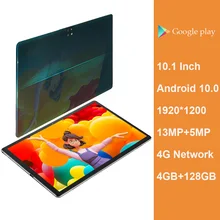 Tableta de juegos de 2021 pulgadas, Tablet con cuerpo de cristal, red 4G, Android 10,1, cámara de 13MP, 4GB de RAM, 10,0 GB de ROM, Wifi Dual, nuevo diseño, 128