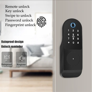 

Universal Smart Fingerprint Lock Remote Control Code Touch Screen Digital Password Biometrics Electronic Lock For Home Hotel