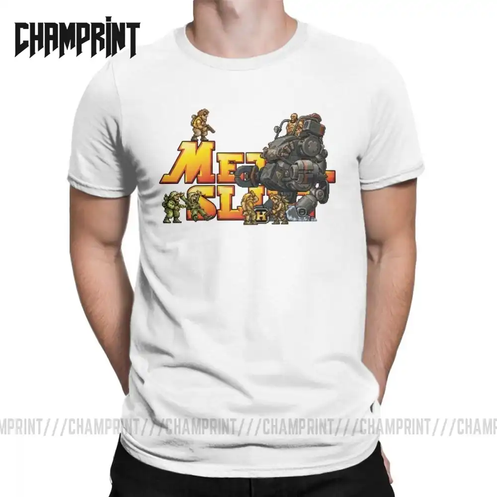 メタルスラッグファイナルミッション男性tシャツレトロクラシック地理銃ゲームヴィンテージtシャツ半袖tシャツ純粋な綿印刷 Tシャツ Aliexpress