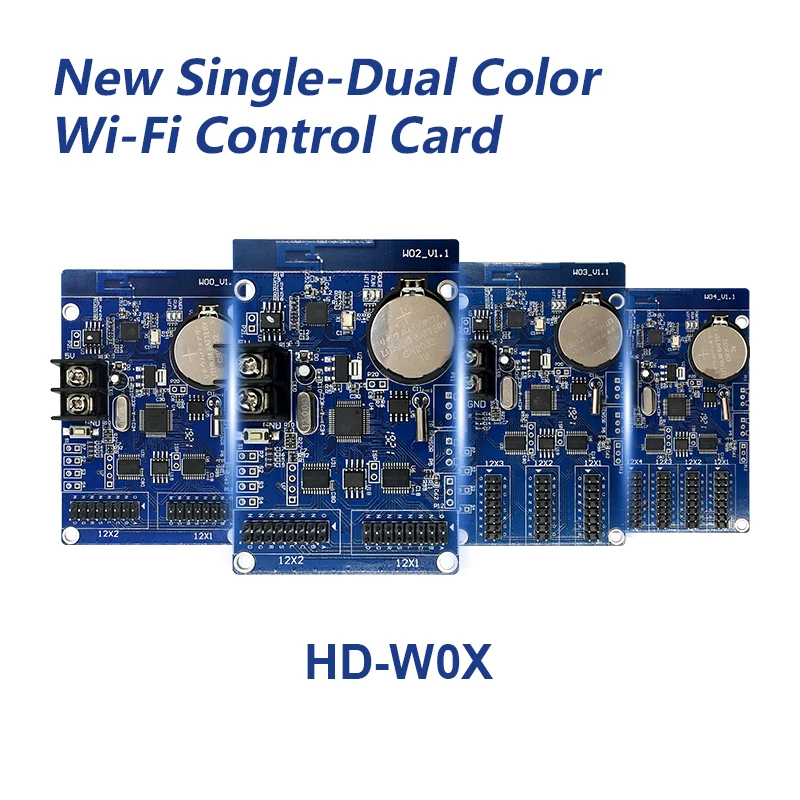 Huidu HD-W00 HD-W02 HD-W03 HD-W04 control card single-dual color wifi controller for outdoor led advertising enlarge