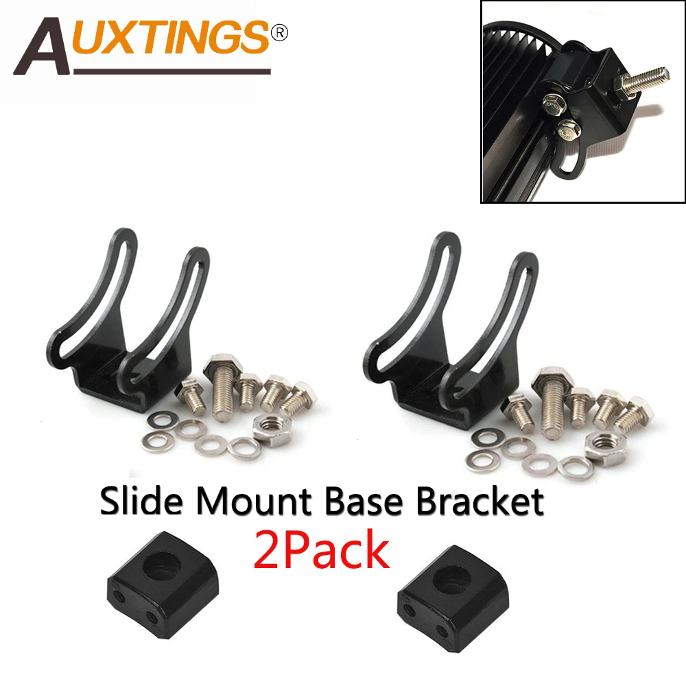 ALAVENTE Light Bar Side Brackets Universal Side Brackets Kit for Mounting Double Row LED Work Light Bar Mount Pair, Black ALAVENTE Light Bar Side Brackets Universal Side Brackets Kit for Mounting Double Row LED Work Light Bar Mount Pair, Black