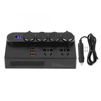 

200W Car Inverter 12-24V to 220V 7USB Fast Charger Voltage Power Converter Transformer