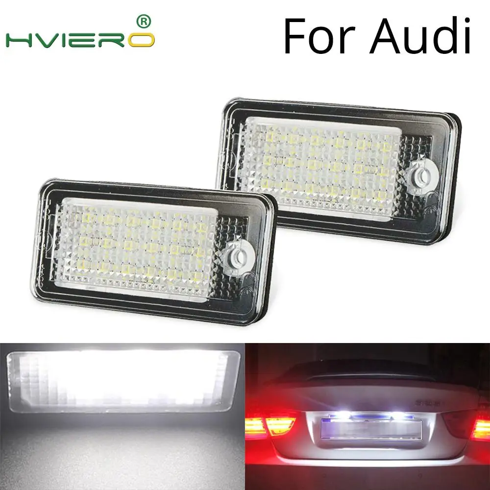 

2X Car Led Auto Lamp License Plate Light Car Light License Number Plate Light for Audi A3 A4 A6 A8 B6 B7 S3 Q7 RS4 RS6