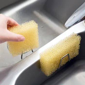 

2020 Kitchen Stainless Steel Sponges Holder Self Adhesive Sink Sponges Drain Drying Rack Sink Accessories storage Organizer