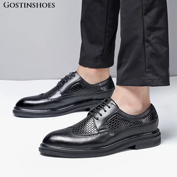 

Brogue Men Shoes Carved Men Casual Shoes Fashion Business Casual Zapatos De Hombre Buty Meskie Men