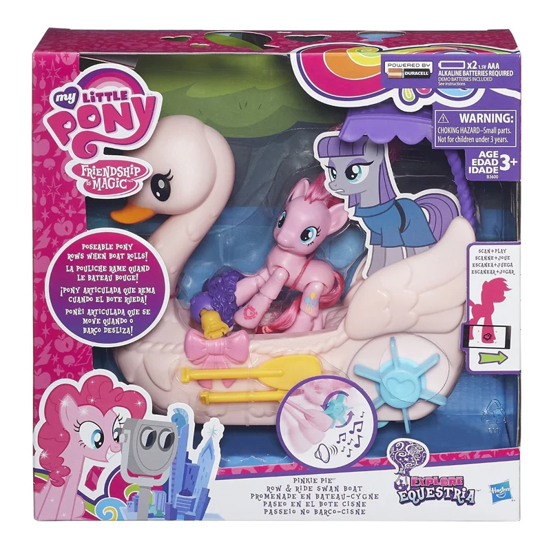 Hasbro игрушки My Little Pony Аниме Фигурка модель куклы Рарити Пинки Пай Лебедь лодка для девочек детские игрушки Подарочная игрушка