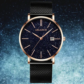 

Fashion Starry sky Mens Watches Stainless Steel Quartz Male Clock Luxury Brand Waterproof Sport Watch Men Relogio Masculino