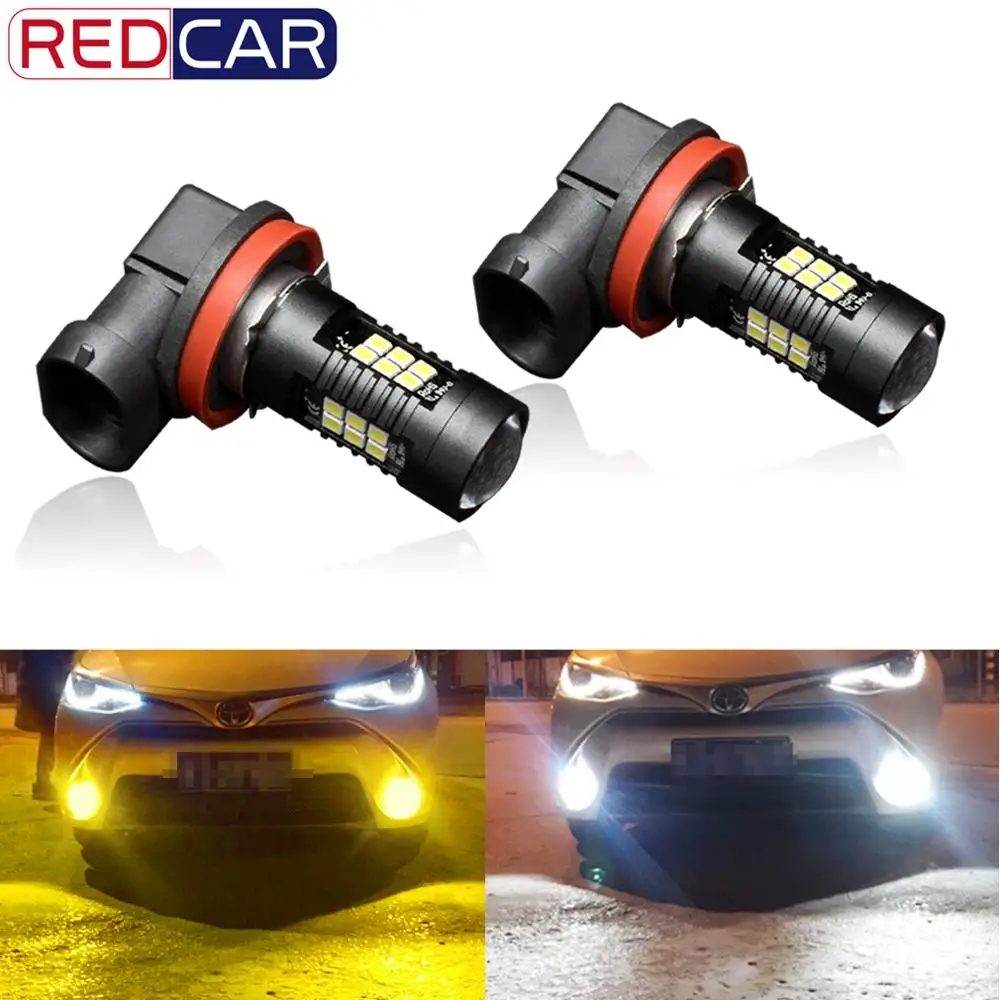 2 шт. H8 H11 Led HB4 9006 HB3 9005 туман светильник s лампы 1200LM 6000K белый 3030SMD вождение автомобиля ходовой огонь автоматические светодиоды светильник 12V 24V