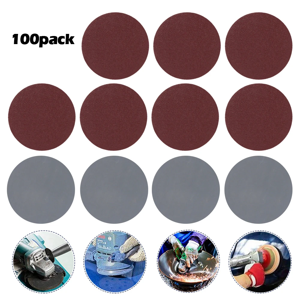 

100pcs 3 Inch Sander Disc Sanding Discs Cutting Disc Backer Set for Polishing Cleaning Tools High Quality Sandpaper