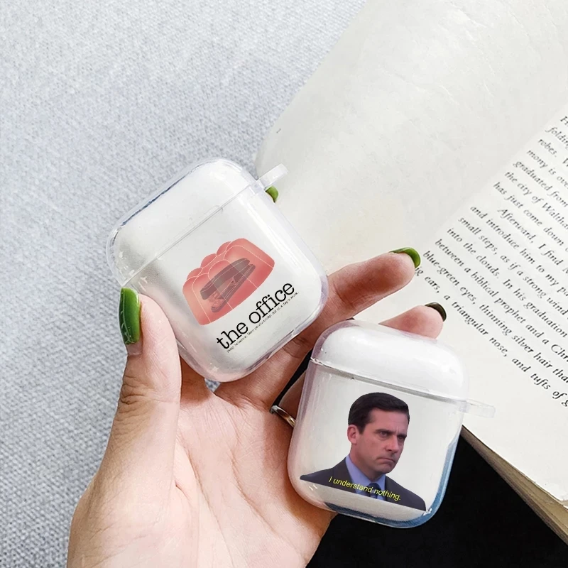 Michael Scott The Office Funny Humor 5 Custodia Airpod Per Airpods 2 1 Custodie Per Air Pod Custodia Morbida In Tpu Trasparente Fundas Coque