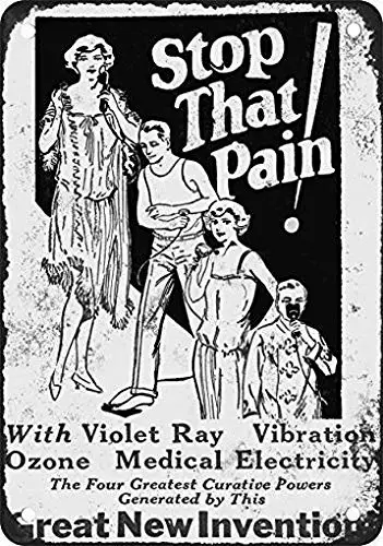 

1931 No Pain with Violet Ray Vintage Look Reproduction Metal Tin Sign 8X12 Inches