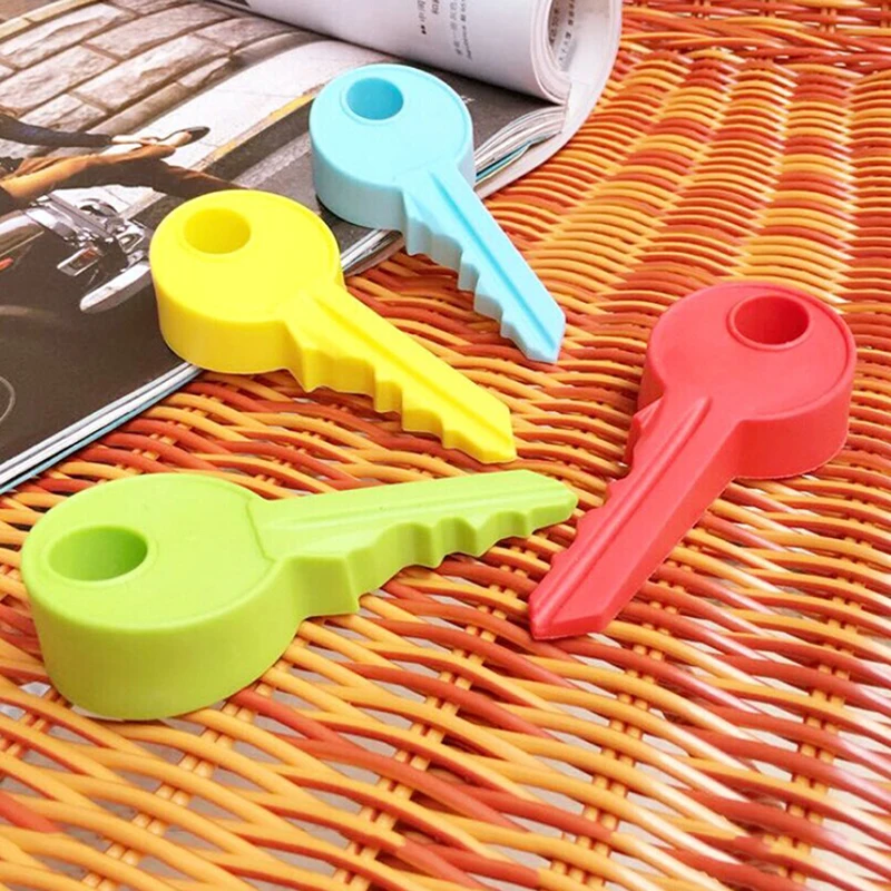 New Silicone Key Style Home Decor Finger Safety Door Stop Stopper Doorstop Wedge Protection For Baby