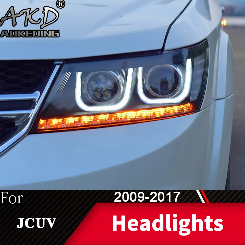 Фара для автомобиля Dodge JCUV 2009- Journey головной светильник s противотуманный светильник s дневной ходовой светильник DRL H7 светодиодный Биксеноновая лампа автомобильные аксессуары