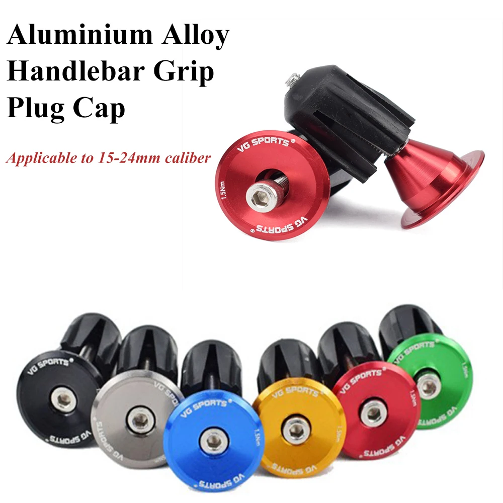 1 Pair Bicycle Grip Handlebar End Cap Aluminium Alloy Lock MTB Mountain Handle Bar Grips End Plugs for Bike Handlebar Accessory