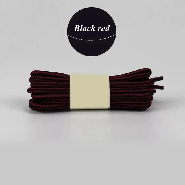 1 Pair 18 Colors Striped Double Color Shoe laces Round Outdoor Sneakers Shoelaces Cotton Boots Shoelace 70CM 90CM 120CM 150CM Black red