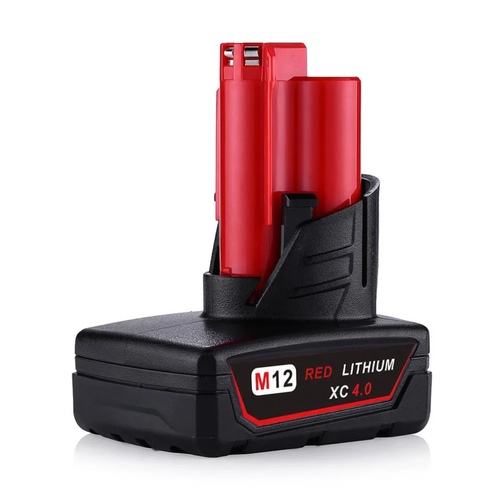 

4000mAh 12V Power Tool Rechargeable Lithium Ion Battery Replacement Battery Backup 4.0Ah for Milwaukee M12