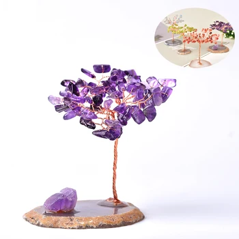 

100% Natural Crystal Gravel Specimen Tree Of Life Rock Mineral Specimen Energy Stone Home Decoration Fengshui Healing Meditation
