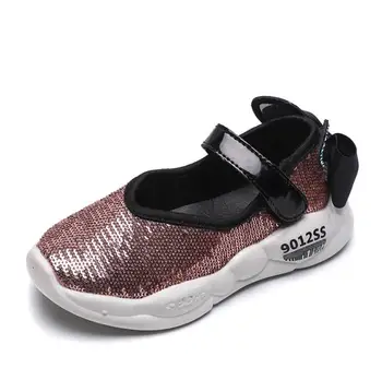 

Fashion Baby Flat Sneakers Girls Cute Bow Shoes Glitter Children Shoes Bling Princess Shoes Kids Sneakers