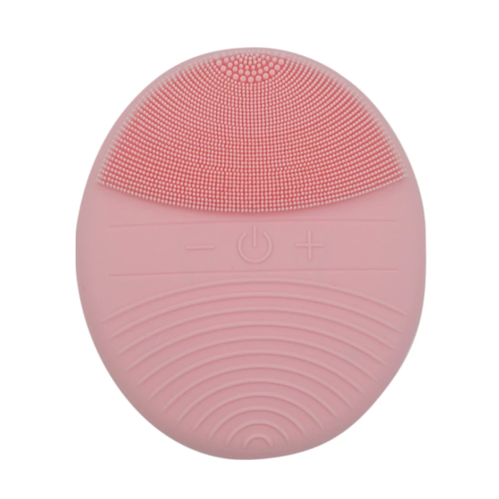 Вибрационный очиститель глубоких пор для удаления омертвевшей кожи, Ультразвуковая электрическая Очищающая щетка для мытья лица, перезаряжаемая через USB - Цвет: pink