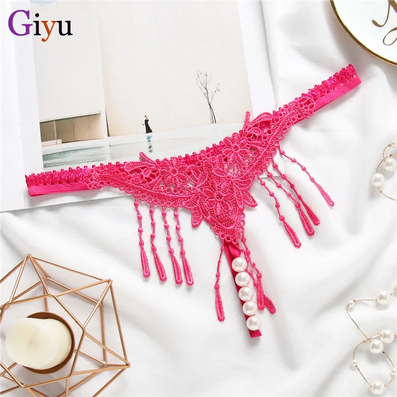 Сексуальные трусики с бахромой женские стринги новинка вышивкой открытые