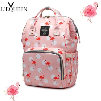 

Mummy Bag Backpack Flamingo Mother And Baby Bag Multifunctional Large Capacity Out Baby Backpack Hand Bag Mother Bag
