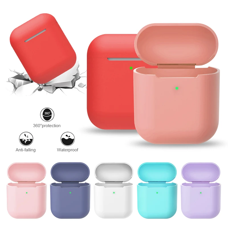 

TPU Silicone Bluetooth Wireless Earphone Case For AirPods 2 Protective Cover Skin Accessory for Apple Airpods 2 Charging Box Bag