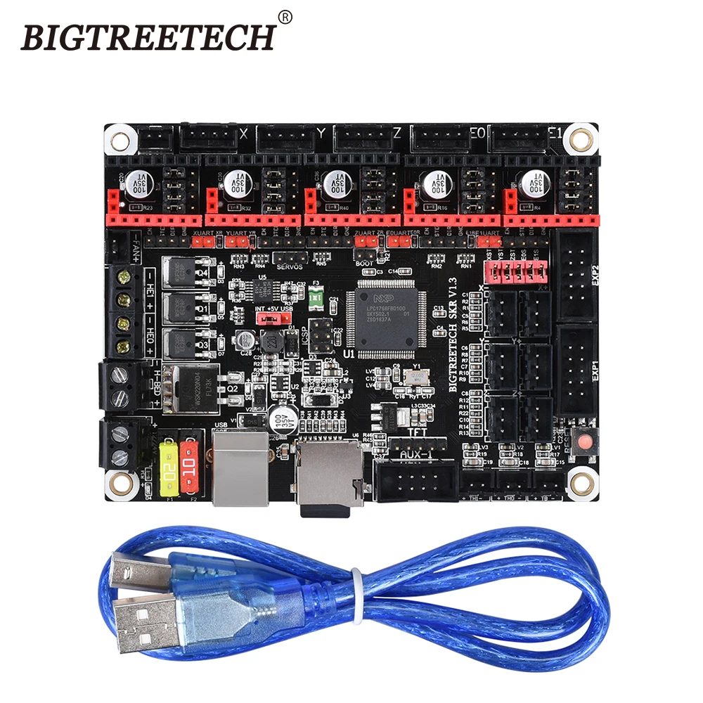 Online BIGTREETECH SKR V1.3 ARM 32 Bit 3D Tarjeta de controlador de impresora smoothietboard fuente abierta placa base como MKS GEN L