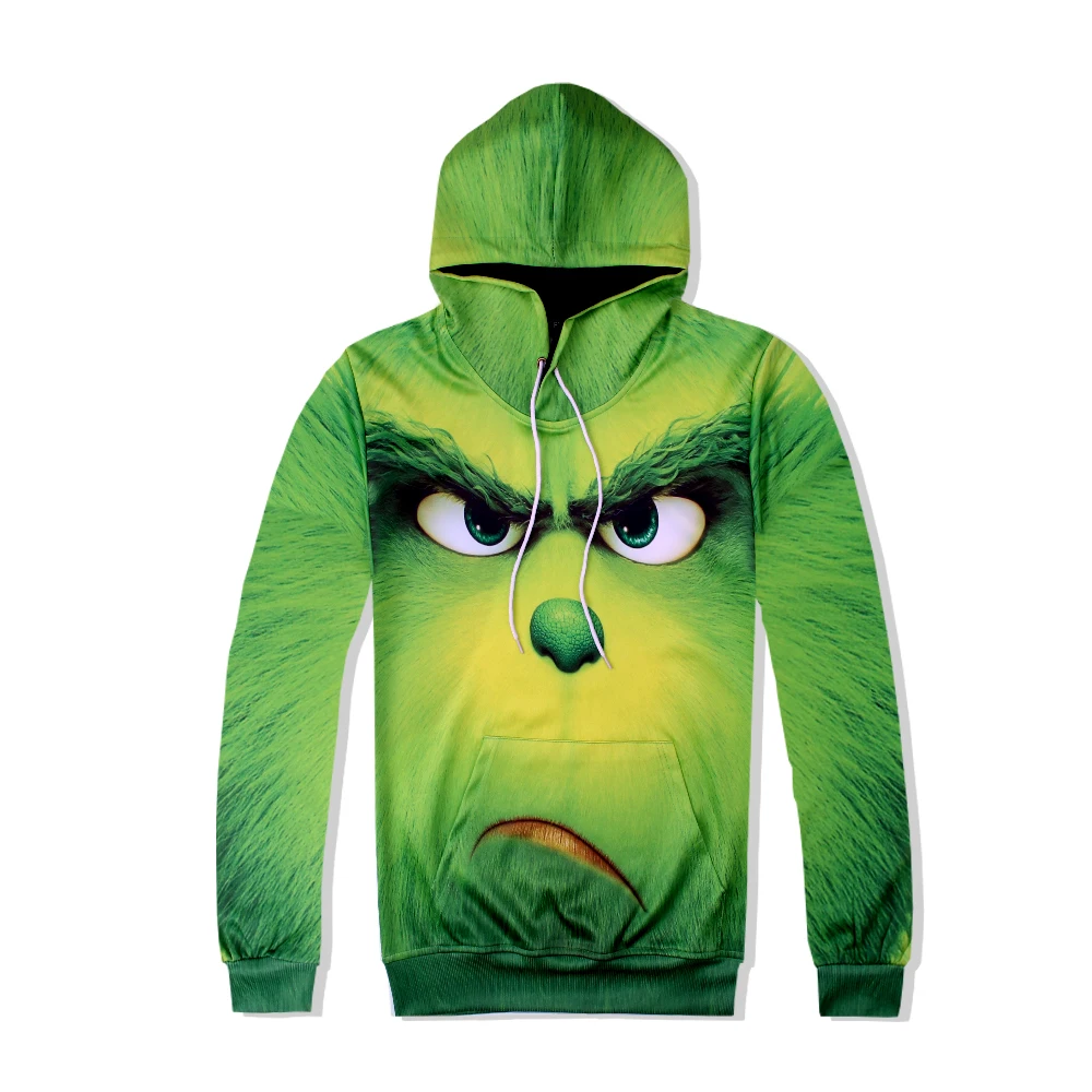 Комплект из двух предметов, толстовки с капюшоном с 3D принтом Grinch, забавная модная Толстовка+ Джоггеры для мужчин и женщин, спортивный костюм унисекс, комплект из топа и штанов