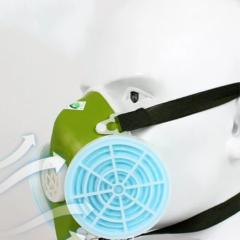 

Dual Anti Dust Gas Mask PM2.5 Fog 301-XK Breathable Reusable Cover Face Protection Twin Chemical Spray Paint Safety Headwear