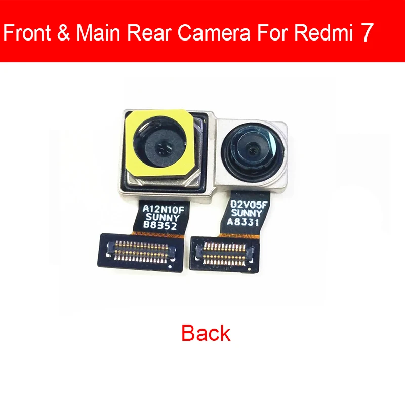 Основная камера для Xiaomi Redmi 5 5A 6 6A 7 Pro Plus Передняя и задняя большая фронтальная камера гибкий кабель, сменные детали - Цвет: Back For Redmi 7