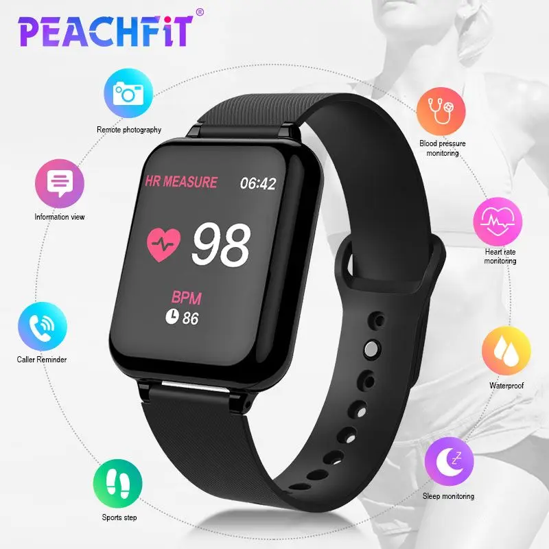 Смарт-часы PEACHFIT B57 B фитнес-браслет с монитором кровяного давления и содержания