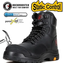 Мужские рабочие ботинки; безопасная обувь со стальным носком из натуральной кожи; водонепроницаемые неубиваемые удобные повседневные ботинки; уличные ботильоны