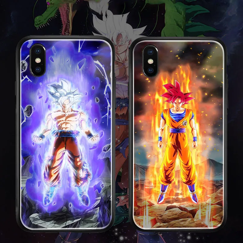 

X-it Smart Led Glow Phone Case For iPhone XR XS MAX Case Cover Funda Patterned Dragon Ball glass case
