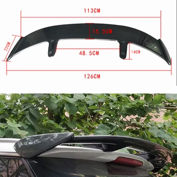 

Car Spoiler Universal Fit for F20 E84 F25 CT200 JAZZ MK7 ABS Material Carbon Fiber Racing Sedan Car Rear GT Wing black blank New